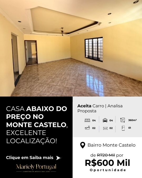 casa a venda monte castelo 1